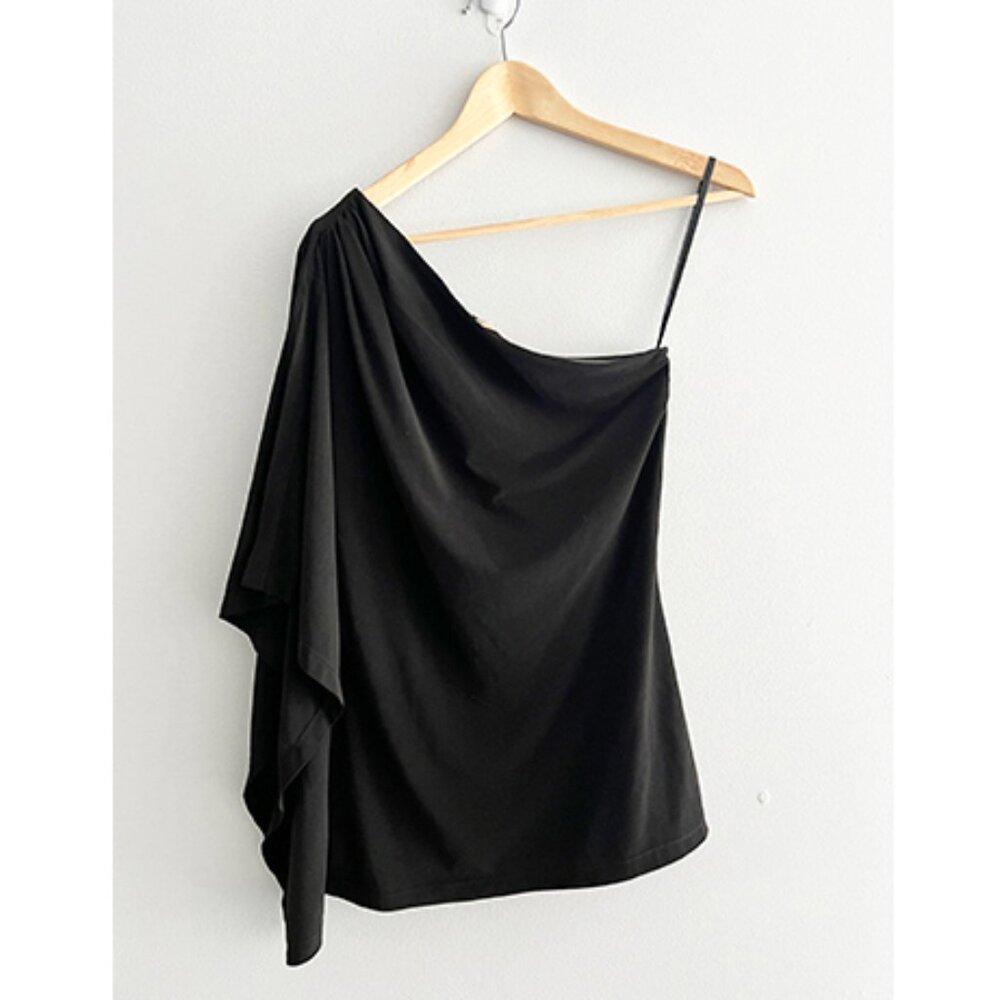 Calvin Klein - one shoulder top - Black - Size Small